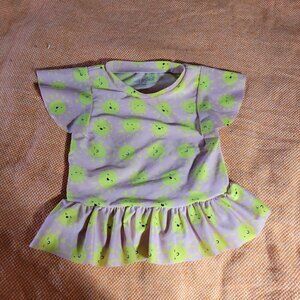 Cat & Jack Girls Swimsuit Top Pink And Yellow Sun's Size 18M